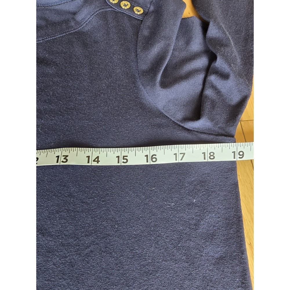 NEW Lilly Pulitzer Sophie Dress True Navy Blue Gold Button Knit Shift L Coastal - Picture 5 of 8